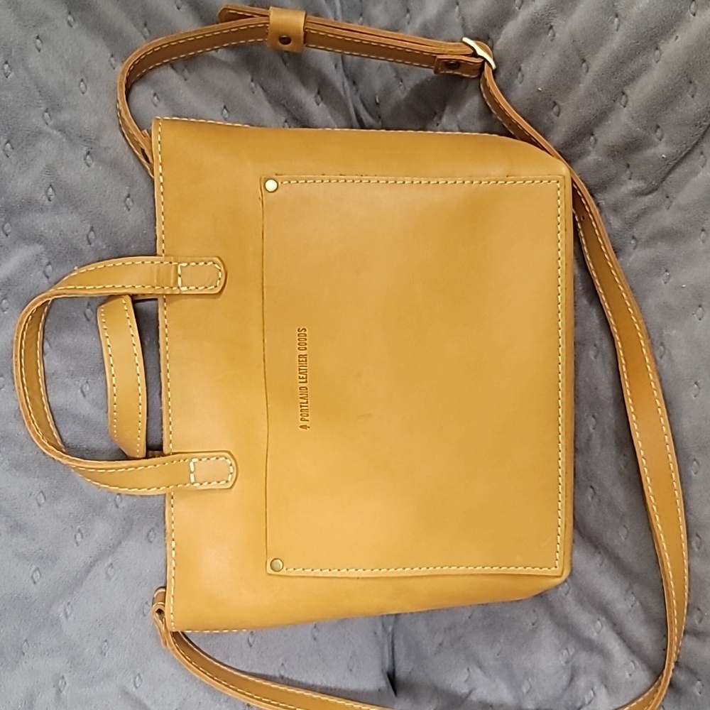 Portland Leather Goods Mini Cb Zip Tote In Sunflower